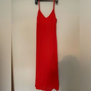 Reformation Red/Orange Midi Dress